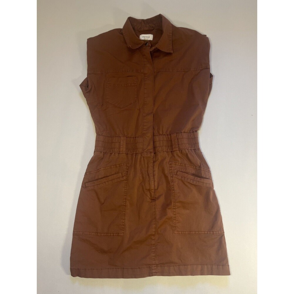 Pistola Rosie Smocked Waist Dress Praline Size XS - Picture 11 of 16